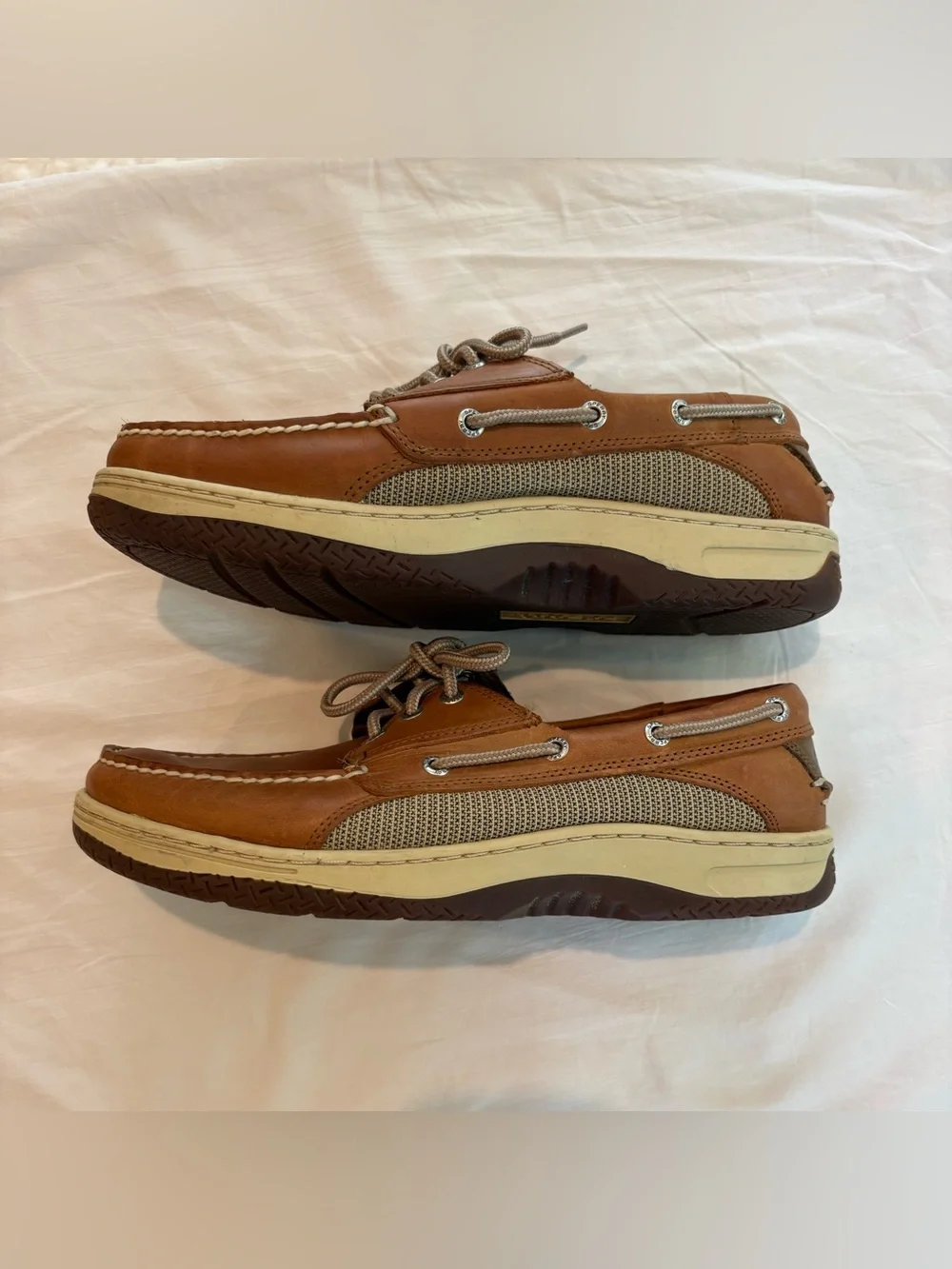 Sperry Billfish 3-Eye Boat Shoe in Brown Leather size 9.5 Topsiders Resortwear